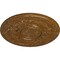 Ekena Millwork Dauphine Ceiling Medallion (Fits Canopies up to 13 1/4"), 33 7/8"OD x 1 3/8"P, Smokey Topaz Crackle CM33DASTC - alternate 2
